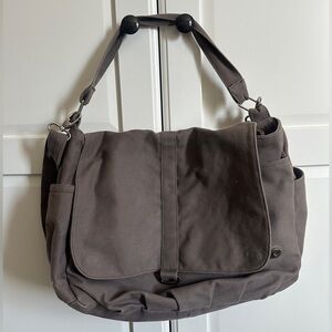 Unisex Canvas Messenger Bag - Gray